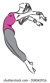 modern dancer illustration