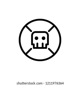 Modern danger of death icon