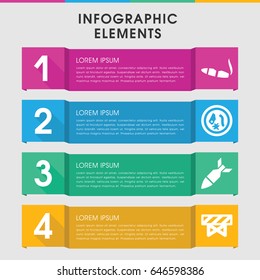 Modern danger infographic template. infographic design with danger icons includes barrier, cigarette. can be used for presentation, diagram, annual report, web design.