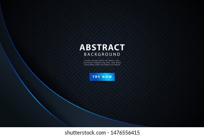 modern dark abstract background with blue line. vector illustration.
