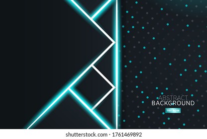 modern dark abstract technology background with blue line and blue rays. Overlap layers with paper effect. Realistic light effect on blue textured particle back