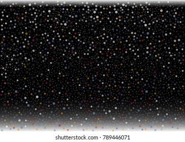 Modern dark background with barely visible transparent bubbles. Vector Illustration