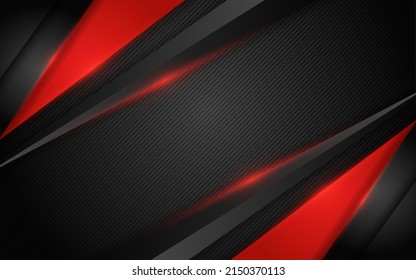 Modern dark background combination with red line glowing