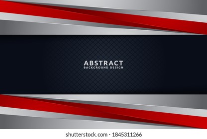 Modern dark background combine with 3D Overlap layers shape effect.
