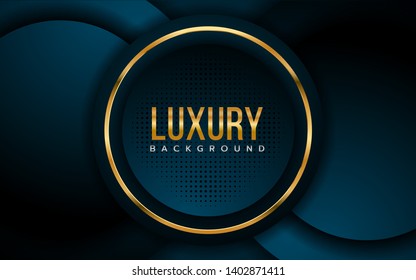 modern dark background with gold lines and glitter. Elegant luxurious background design. eps 10 vector editable file