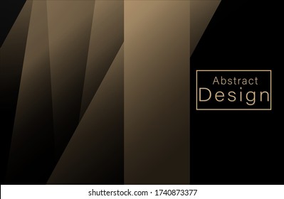 
Modern dark background with gold stripes with shadow.Suitable as wallpaper background, cover, template. vector illustration.
