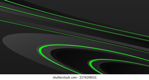 Moderner dunkler Hintergrund mit grünen Linien
