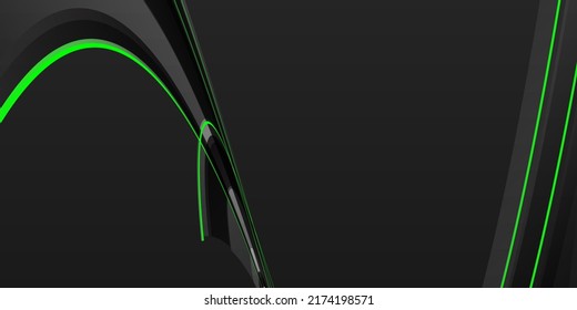Moderner dunkler Hintergrund mit grünen Linien