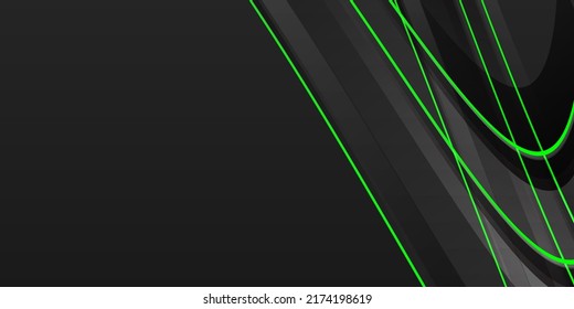 Fondo oscuro moderno con líneas verdes