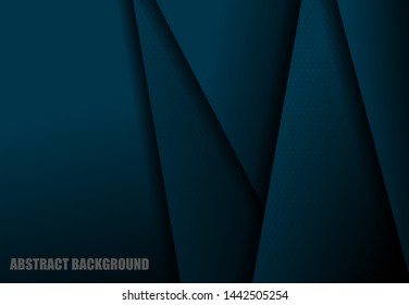 Modern dark background overlap layer with dark hexagon pattern