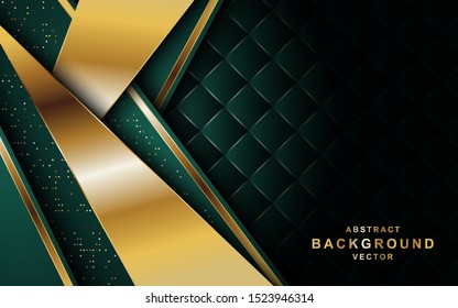 modern dark background shine gold line.Overlap layers with paper effect on textured background. Template vector.