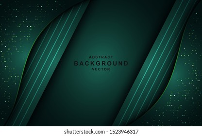 modern dark background shine gold line.Overlap layers with paper effect on textured background. Template vector.