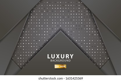 modern dark background shine grey line.Overlap layers with paper effect on textured background. Template vector.