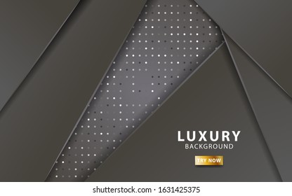 modern dark background shine grey line.Overlap layers with paper effect on textured background. Template vector.