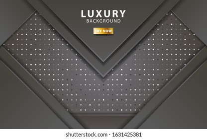 modern dark background shine grey line.Overlap layers with paper effect on textured background. Template vector.