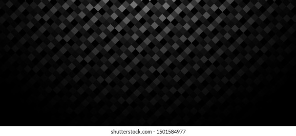 Modern dark black geometric square vector background