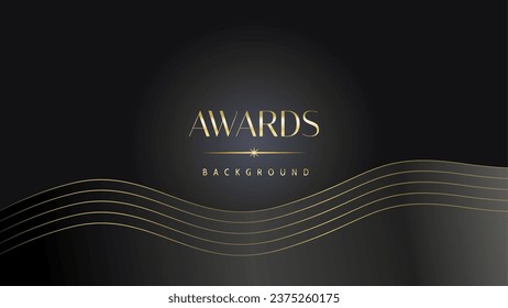 Modern dark black and golden slant lines luxury background. Premium award background. Modern abstract design template.