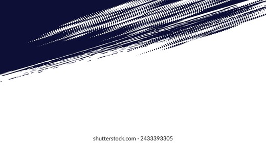 Modern dark blue abstract background with glowing blue gradient geometric lines. Geometric stripe line art design. Shiny blue lines pattern. Minimalist graphic elements. 