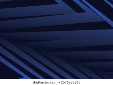 Modern dark blue abstract background with diagonal shapes. Gradient blue background.	