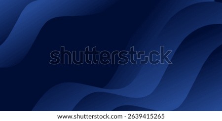 Modern dark blue abstract background featuring smooth, flowing wavy shapes, ideal for technology, business, or creative design projects.