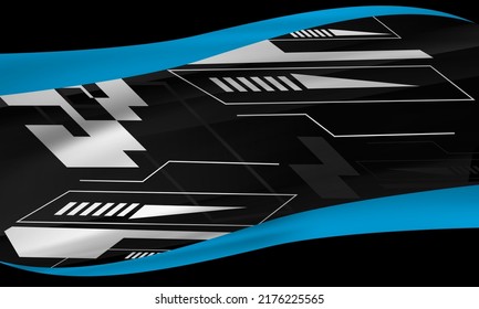 Modern dark and blue abstract geometric background wallpaper.