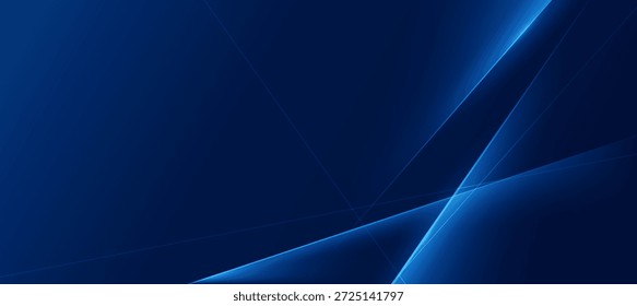 Modern Dark Blue Abstract With Glowing Diagonal stripe and Minimal Geometric Background