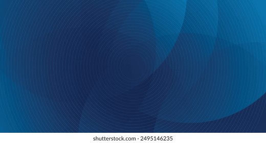 Fondo de Anuncio Horizontal abstracto azul oscuro moderno con líneas geométricas brillantes. Patrón de líneas redondeadas diagonales azul brillante. Concepto futurista. Traje para la cubierta, Web azul abstracto