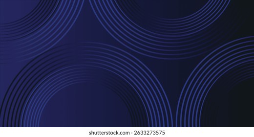 Modern dark blue abstract horizontal banner background with glowing geometric line for banner, cover, and poster. futuristic design. eps. 10