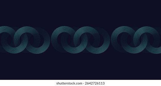 Modern dark blue abstract horizontal banner background with glowing geometric lines. Shiny green diagonal rounded lines pattern. Eps10