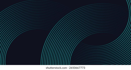 Modern dark blue abstract horizontal banner background with glowing geometric lines. abstract pattern technology design.vector illustration eps10