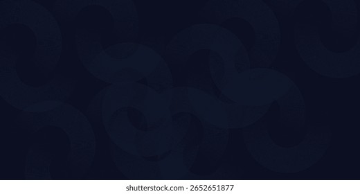 Modern dark blue abstract horizontal banner background with glowing geometric lines. Shiny blue diagonal rounded lines pattern. Futuristic concept. Suit for cover liquid wave. eps10