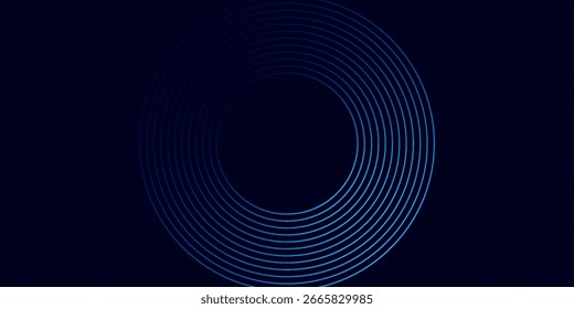 Fondo de Anuncio Horizontal abstracto azul oscuro moderno con líneas geométricas brillantes. Patrón de líneas redondeadas diagonales azul brillante. Concepto futurista. Traje para la cubierta, folleto, presentación, volante, Web