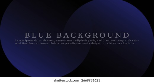 Modern dark blue abstract horizontal banner background with glowing geometric lines.Suitable for covers, brochures, presentations, flyers. vector