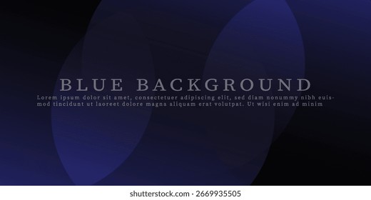 Fondo de Anuncio Horizontal abstracto azul oscuro moderno con líneas geométricas brillantes. Adecuado para cubiertas, folletos, presentaciones, volantes. Vector