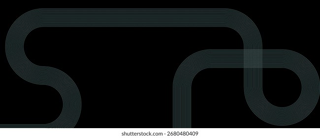  Fondo Horizontal abstracto azul oscuro moderno del Anuncio con líneas geométricas brillantes. Conveniente para las cubiertas, los folletos, las presentaciones, los volantes. Vector.