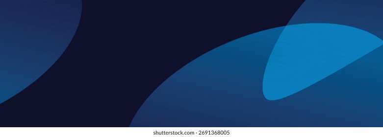 Moderner dunkelblauer abstrakter horizontaler Banner-Hintergrund mit glühender geometrischer 