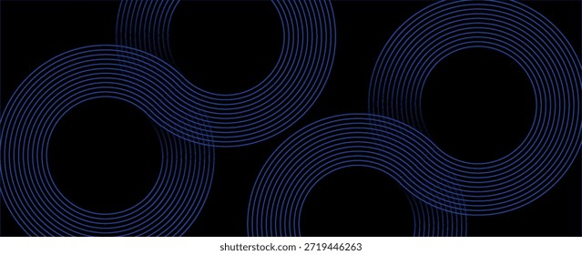 Fondo Horizontal abstracto azul oscuro moderno del Anuncio con líneas geométricas brillantes. Conveniente para las cubiertas, los folletos, las presentaciones, los volantes. Vector.