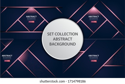 modern dark blue abstract technology background with purple neon light and rays.Overlap layers with paper effect. Realistic light effect on textured particle background.vector illustration.