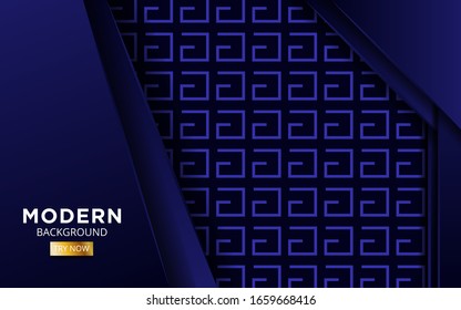 fondo azul oscuro moderno con motivos geométricos.
