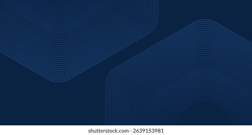 Modern dark blue background. Modern line stripes curve abstract presentation background. Luxury paper cut background abstract modern