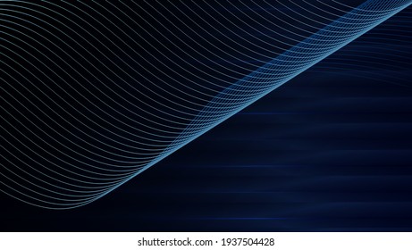 Modern dark blue background with lines
