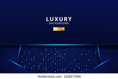 modern dark blue background shine blue line.Overlap layers with paper effect on textured background. Template vector.