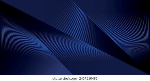 Fondo moderno de la bandera azul oscuro con superposición diagonal geométrica y líneas brillantes eps 10	