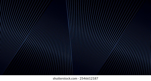 Modern dark blue banner background with geometric diagonal overlay and glowing lines eps 10