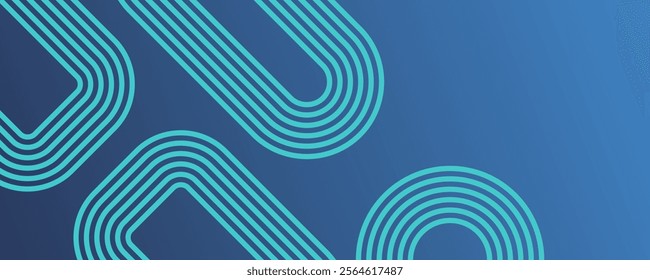 Modern dark blue banner background abstract geometric pattern light. Abstract blue background banner poster with dynamic. technology network Vector illustration