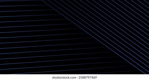Modern dark blue banner background with geometric diagonal overlay and glowing lines eps 10