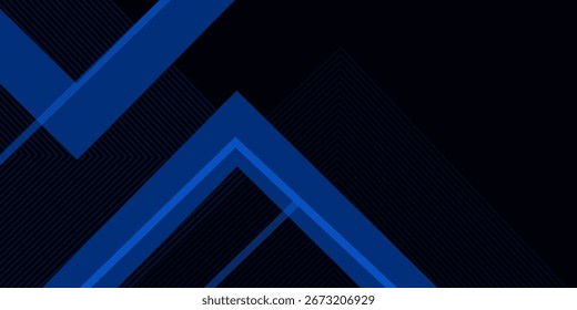 Modern dark blue banner background