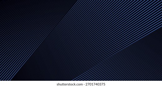 Fundo de bandeira azul escuro moderno com sobreposição diagonal geométrica e linhas brilhantes eps 10	