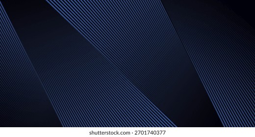 Modern dark blue banner background with geometric diagonal overlay and glowing lines eps 10	
