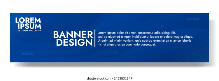 Modern dark blue banner gradient waves. Perfect for catchy headers. promos. and sleek graphics